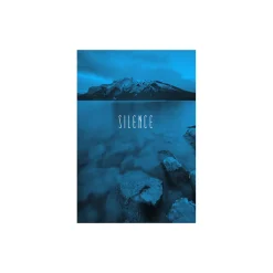 Wandbild Word Lake Silence Blue 50x70 cm ^ Komar New