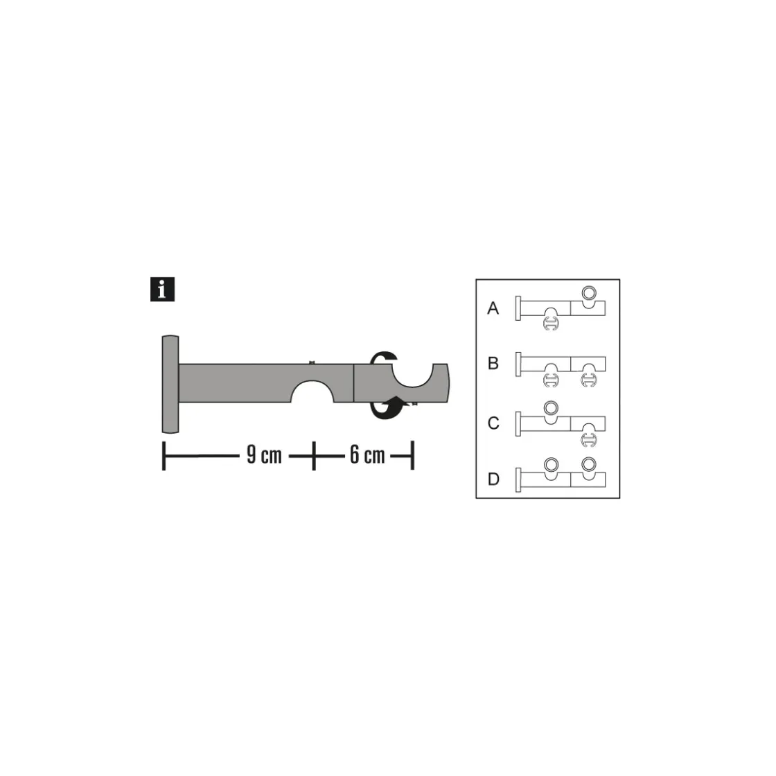 Komb-Traeger 2-lf Dm. 19 Kira cham ^ Gardinia New