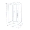 Komplettdusche Urban 2 Rectangle BxHxT115x215x90, Alu. Schwarz ^ Aurlane Clearance
