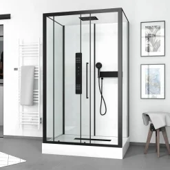 Komplettdusche Urban 2 Rectangle BxHxT115x215x90, Alu. Schwarz ^ Aurlane Clearance