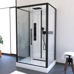 Komplettdusche Urban 2 Rectangle BxHxT115x215x90, Alu. Schwarz ^ Aurlane Clearance