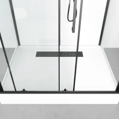 Komplettdusche Urban 2 Rectangle BxHxT115x215x90, Alu. Schwarz ^ Aurlane Clearance