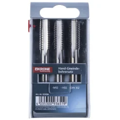 Gewindebohrer-Satz HSS M12 3-teilig ^ Krone Hot