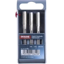 Gewindebohrer-Satz HSS M8 3-teilig ^ Krone Discount