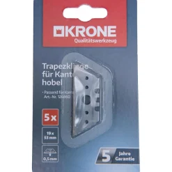 Trapez-Klinge 53 x 19 x 0,5 mm 5 Stück ^ Krone New