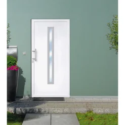 KS Haustür F03 weiss 1000x2100mm DIN L1000x2100mm ^ New