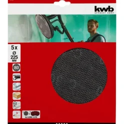 Gitterleinen für Langhalsschleifer Durchmesser 225 mm K80 ^ kwb Clearance