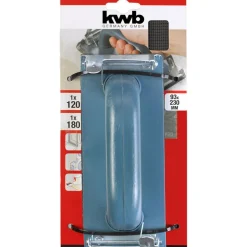 Handschleifer-Set mit 2 Gitterleinenstreifen ^ kwb