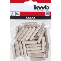 Hollzdübel 8 x 40 mm 40 Stück ^ kwb Hot