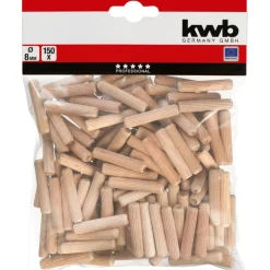 Holzdübel 8 x 40 mm 150 Stück ^ kwb New