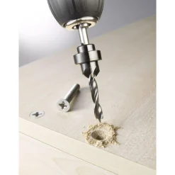 Holzspiralbohrer-Set mit Aufstecksenker und Tiefenstop 3 teilig Durchmesser 3 mm ^ kwb Best