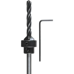 Holzspiralbohrer-Set mit Aufstecksenker und Tiefenstop 3 teilig Durchmesser 3 mm ^ kwb Best