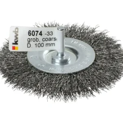 Scheibenbürsten für Einsatz mit Bohrmaschinen und Akkuschraubern HSS grob Durchmesser 100 mm ^ kwb New