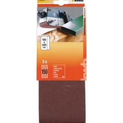 Schleifbänder Holz und Metall 100 x 560 mm K150 ^ kwb