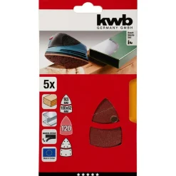Schleifdreiecke Quick Stick Holz und Metall K120 ^ kwb Best