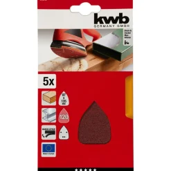 Schleifdreiecke Quick Stick Holz und Metall 96 x 136 mm K120 ^ kwb Best