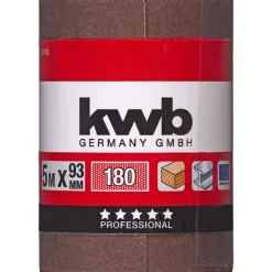 Schleifmittel-Rollen Holz und Metall 5 m x 93 mm K180 ^ kwb
