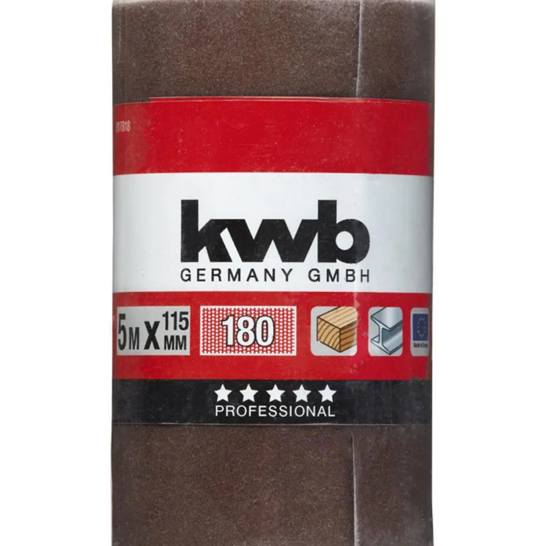 Schleifmittel-Rollen Holz und Metall 5 m x 115 mm K180 ^ kwb New