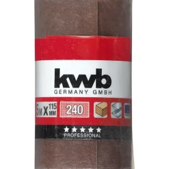 Schleifmittel-Rollen Holz und Metall 5 m x 115 mm K240 ^ kwb Best