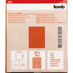 Schleifpapier Holz und Farbe Flint 230 x 280 mm K240 ^ kwb Clearance