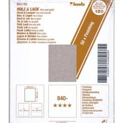 Schleifpapier Holz und Lack Finishing 230 x 280 mm K180 ^ kwb