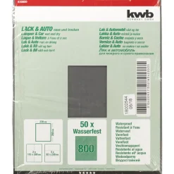 Schleifpapier Lack und Auto wasserfest 230 x 280 mm K800 ^ kwb Outlet