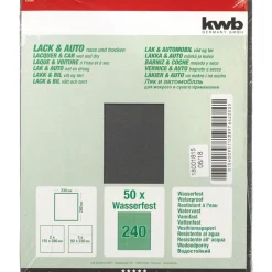 Schleifpapier Lack und Auto wasserfest 230 x 280 mm K240 ^ kwb Clearance