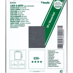 Schleifpapier Lack und Auto wasserfest 230 x 280 mm K1000 ^ kwb Online