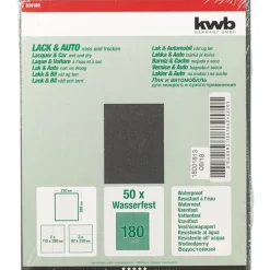 Schleifpapier Lack und Auto wasserfest 230 x 280 mm K180 ^ kwb Outlet