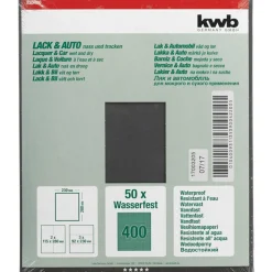 Schleifpapier Lack und Auto wasserfest 230 x 280 mm K400 ^ kwb Best