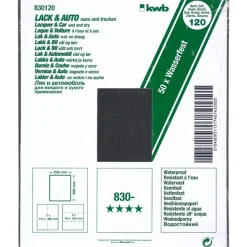 Schleifpapier Lack und Auto wasserfest 230 x 280 mm K120 ^ kwb Discount