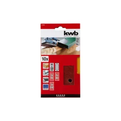 Schleifstreifen Quick-Stick Holz und Metall 93 x 186 mm 10 teilig ^ kwb Sale