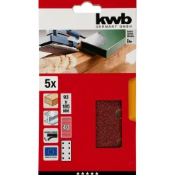 Schleifstreifen Quick-Stick Holz und Metall 93 x 185 mm K40 ^ kwb Outlet