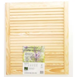 Lamellentür 69,0 x 59,4 x 2 cm Kiefer massiv ^ Outlet