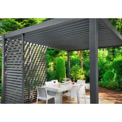 Lamellenwand 300-Serie anthrazit 0,9 x 2,4 m ^ Hot