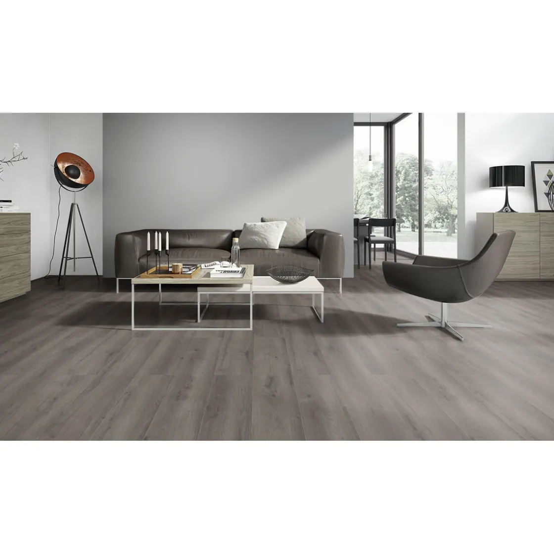 Laminat Style 4V 731-4 Oak dark grey 1286 x 194 x 7 mm ^ Outlet