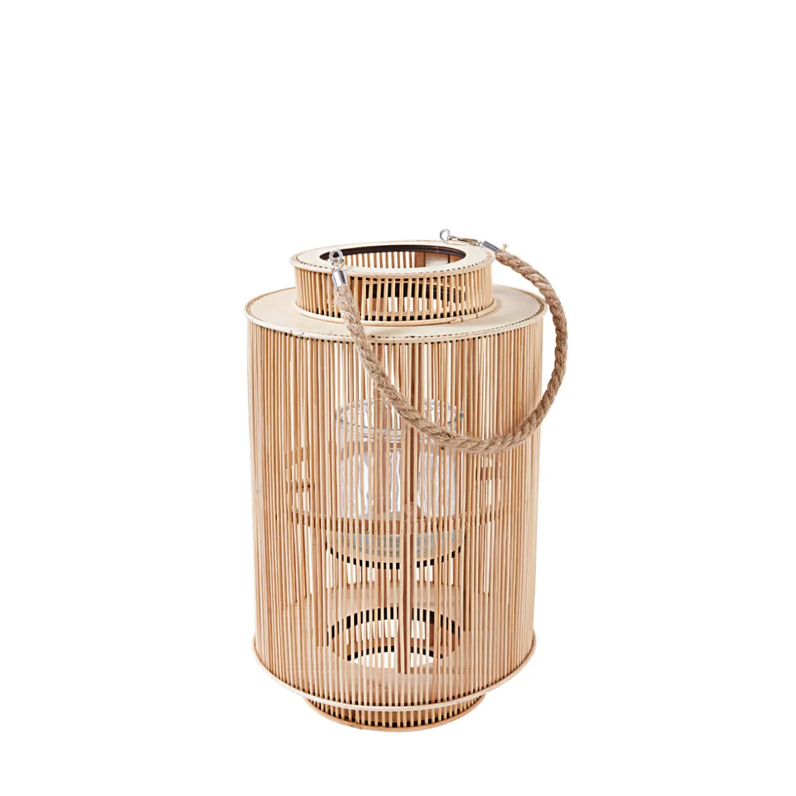Laterne Bambus mit Jutehenkel 27 x 42 cm ^ Online