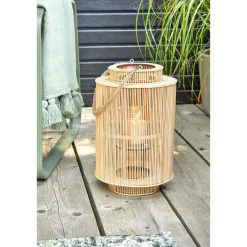 Laterne Bambus mit Jutehenkel 27 x 42 cm ^ Online