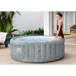 LAY-Z-SPA Whirlpool Bali 196x71cmGrau Rattan Rund ^ Bestway Outlet