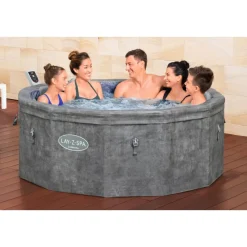 LAY-Z-SPA Whirlpool Carrara 170x65Foam Spa UltraFit Smart grau ^ Bestway Sale