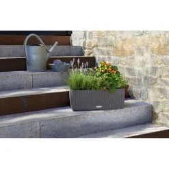 LECHUZA Blumenkasten Balconera Cottage 50 granit ^ Hot