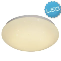 LED Deckenleuchte Como D 26 cm H 8,5 cmweiss Kristalleffekt ^ näve Outlet