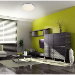LED Deckenleuchte Como D 26 cm H 8,5 cmweiss Kristalleffekt ^ näve Outlet