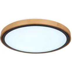 LED DL Bruno D43,7cm holz-schwarz24W 1000lm CCT3000/4500/6000K ^