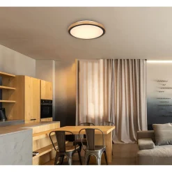 LED DL Bruno D43,7cm holz-schwarz24W 1000lm CCT3000/4500/6000K ^