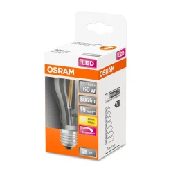 LED Gluehlampe dim E27 806lm 27K 60W Ersatz warmweiss Filament klar ^ Osram New