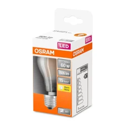 LED Gluehlampe E27 806lm 2.700K 60WErsatz warmweiss Filament matt ^ Osram