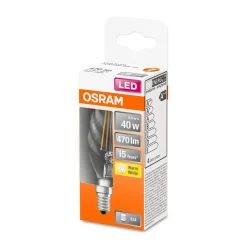 LED Kerze gedreht E14 470lm 2.700K 40 WErsatz warmweiss Filament klar ^ Osram New