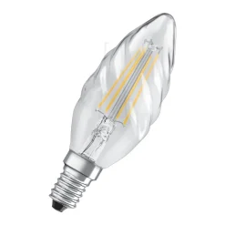 LED Kerze gedreht E14 470lm 2.700K 40 WErsatz warmweiss Filament klar ^ Osram New