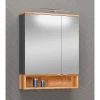LED-Spiegelschrank Nelle anthrazit Eiche Country 60 cm ^ Outlet
